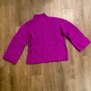 NWT Fashion Nova With All My Love Magenta Turtle Neck Sweater